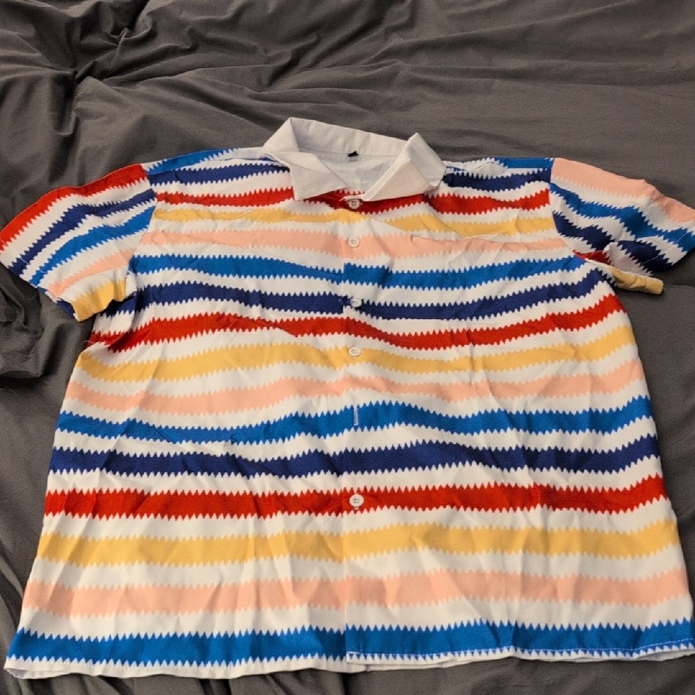 Colorful Striped Mens Shirt